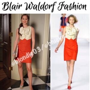 Marc by Marc Jacobs cream white and red Alessandra Bow Dress 10